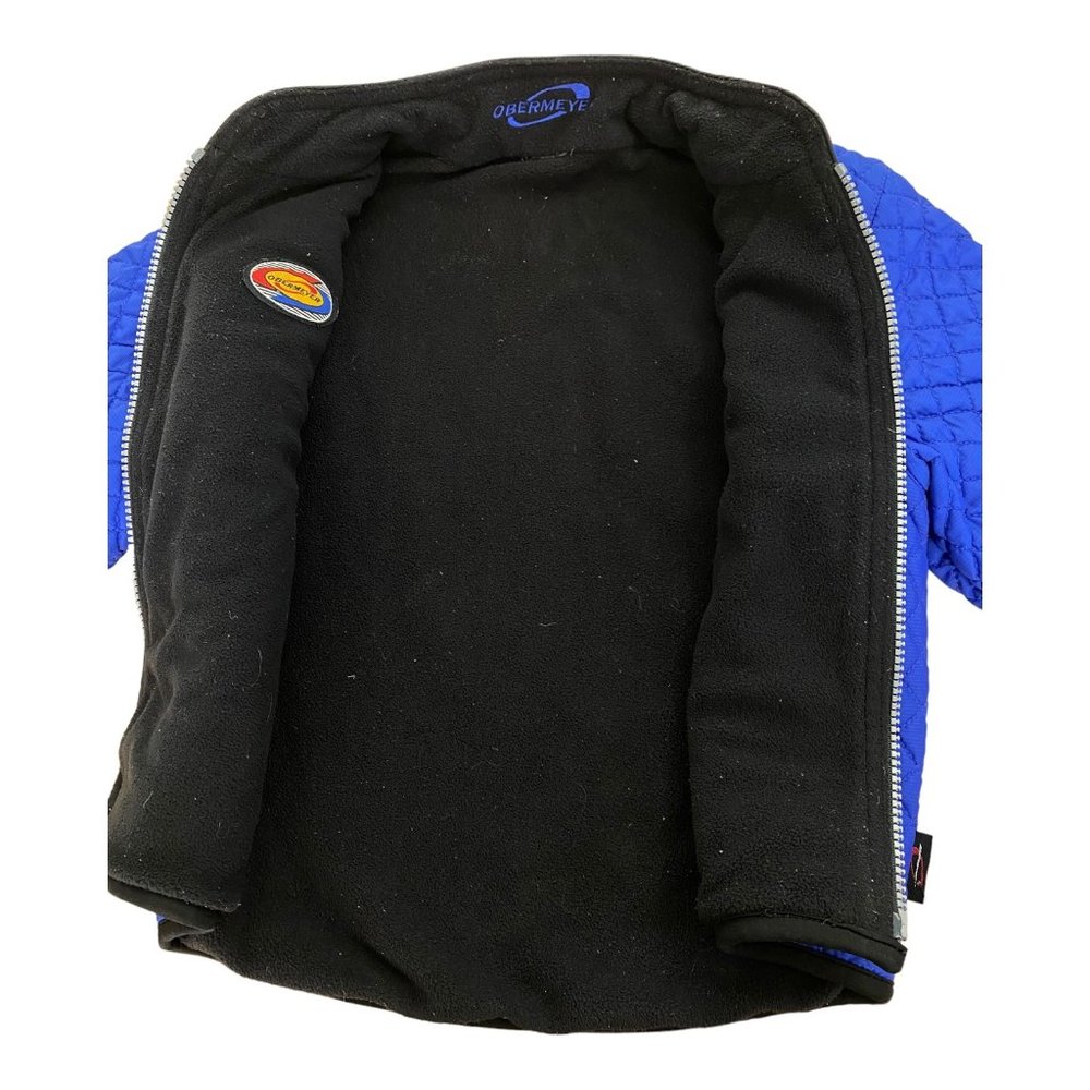 Obermeyer Quilted Puffer Jacket Reversable Size 2T? Vintage Insulated Blue Black - Picture 7 of 13